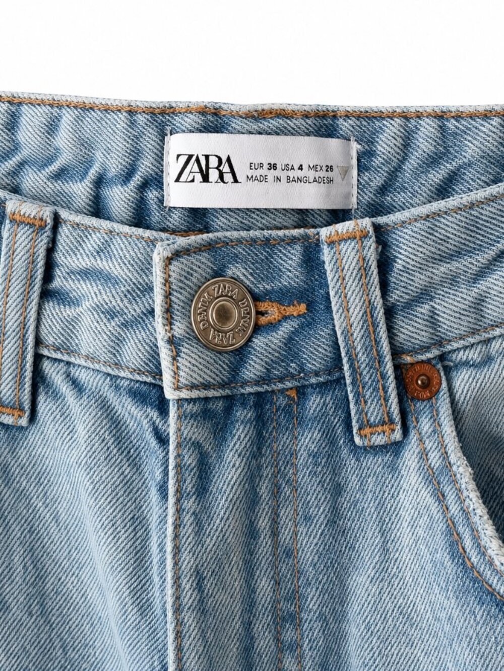 Zara High-Waisted Wide Leg Distressed Jeans (Size US 4) - Picture 3 of 3